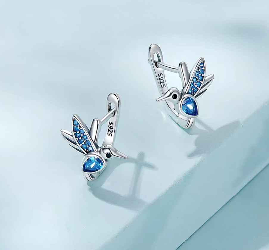Pendientes Argollas de Colibrí
