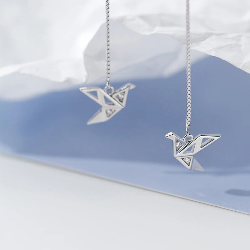 Penientes Origami Colibrí