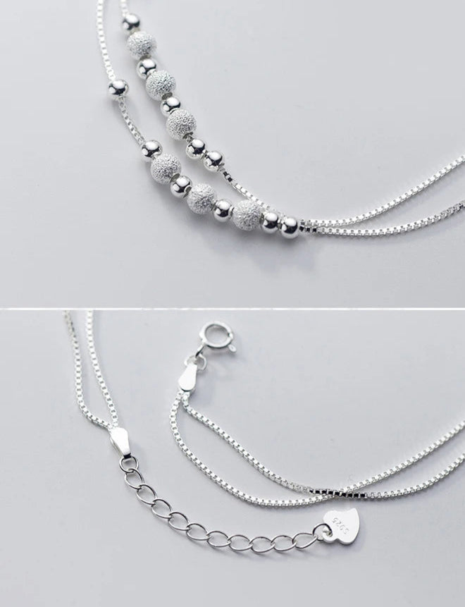 Tobillera Esferas de Plata