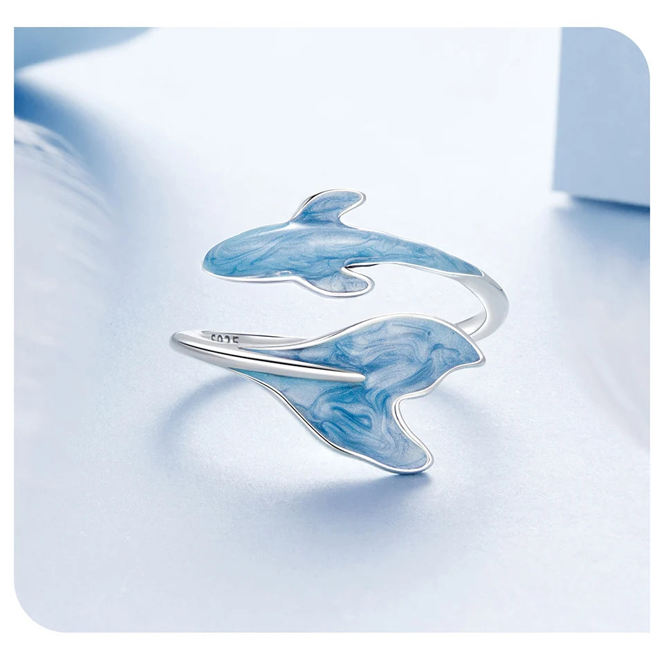 Anillo Ajustable Delfín Marino