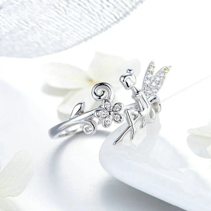 Anillo Ajustable Hada con Zirconia