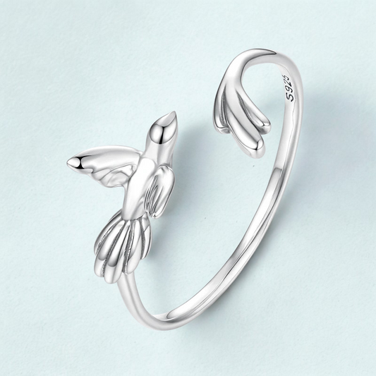 Anillo Ajustable Ave de Plata