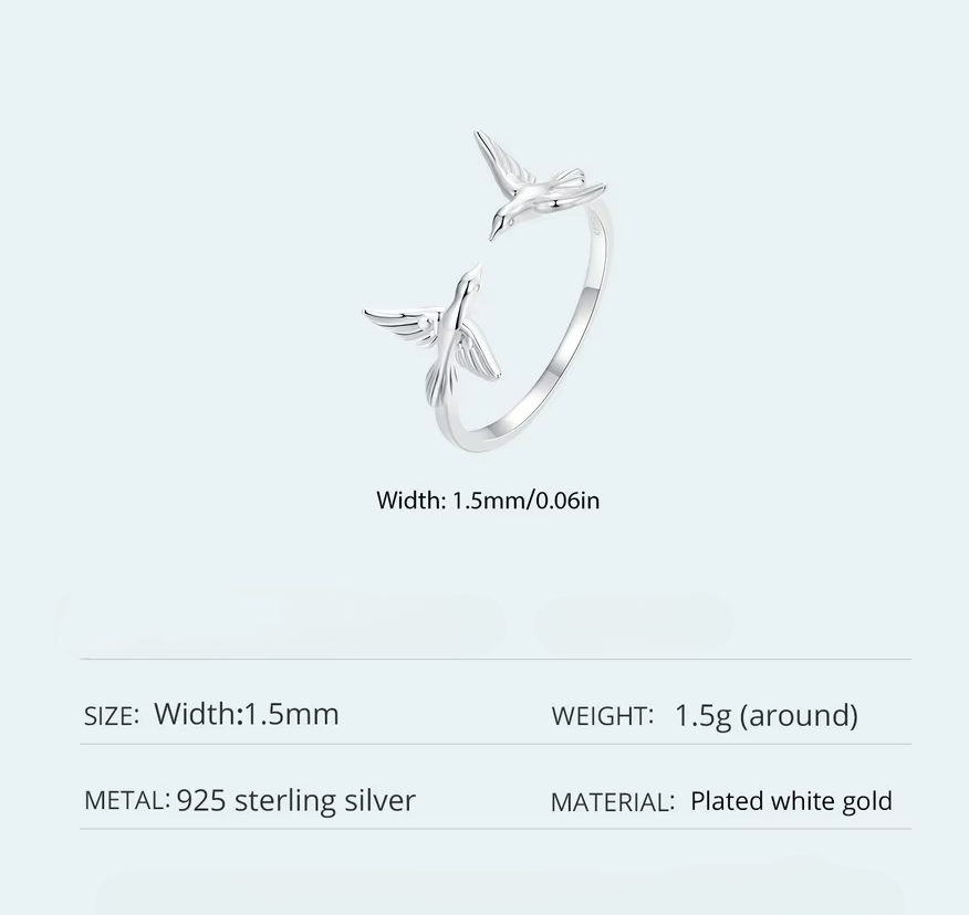 Anillo Ajustable Colibrí
