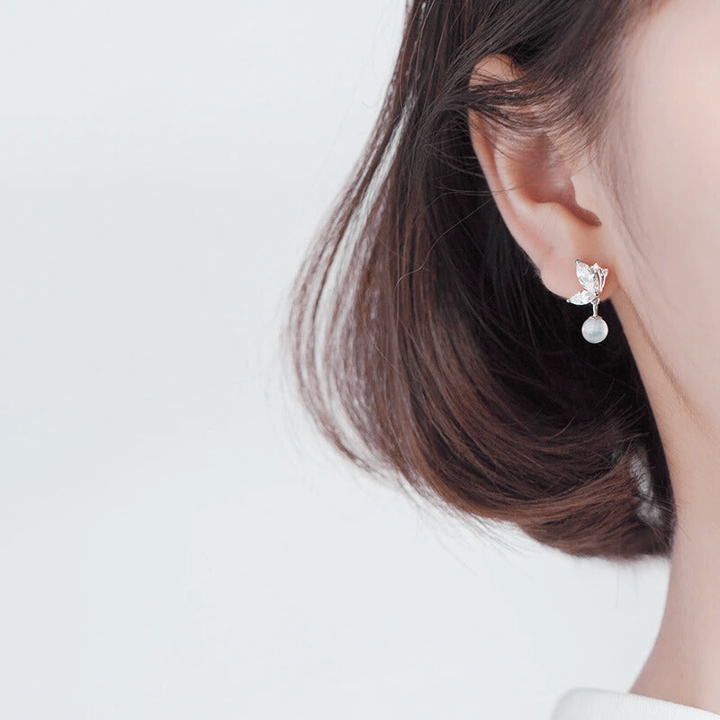 Pendientes Mariposa con Piedra Luna