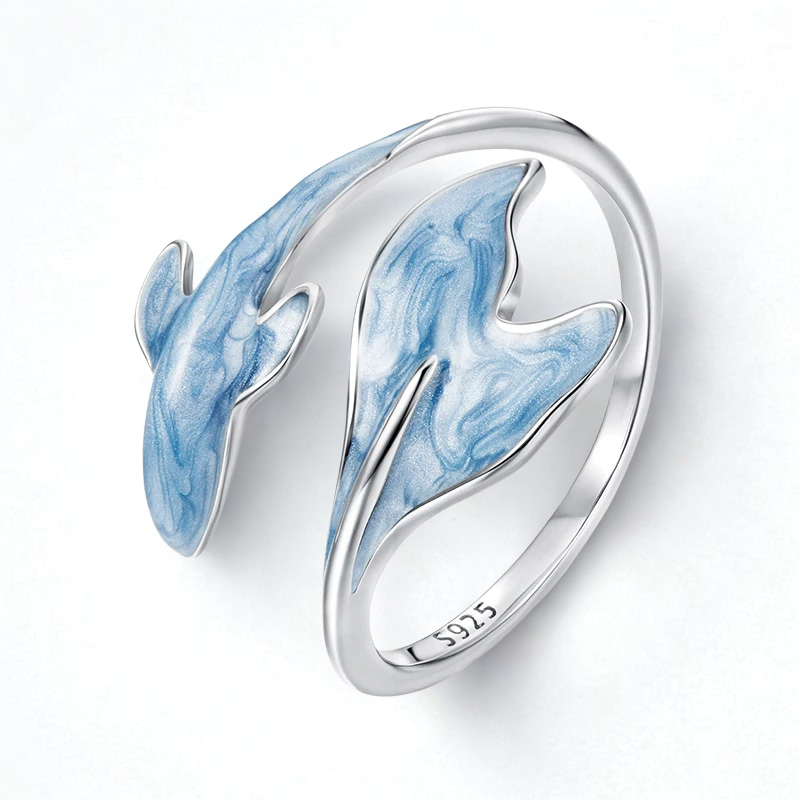 Anillo Ajustable Delfín Marino