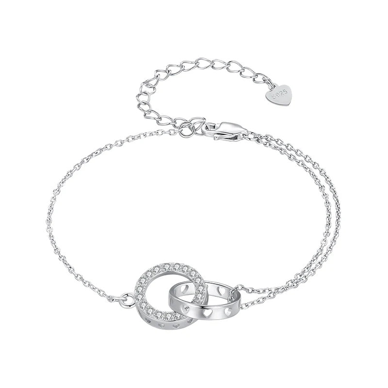 Pulsera Doble Aro con Zirconitas