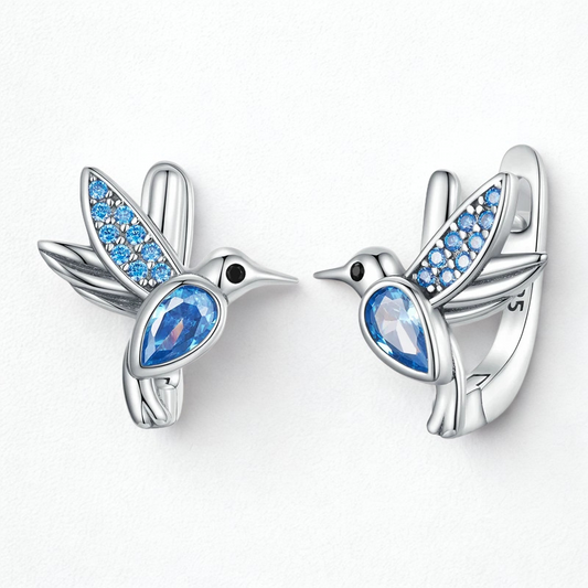 Pendientes Argollas de Colibrí