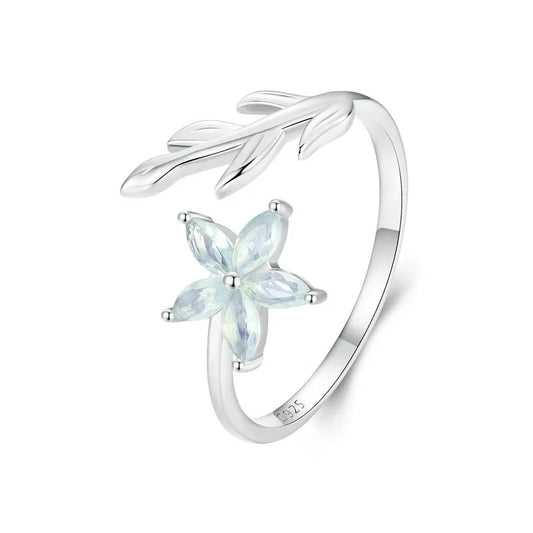 Anillo Ajustable Flor de Cristal