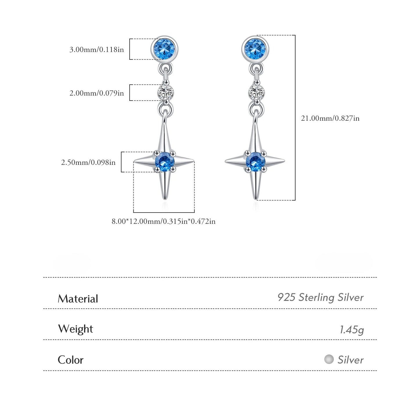 Pendientes Estrellas Centelleantes