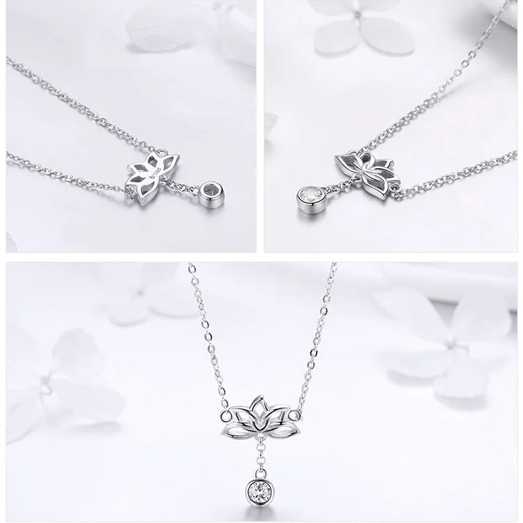 Collar con Colgante de Flor de Loto