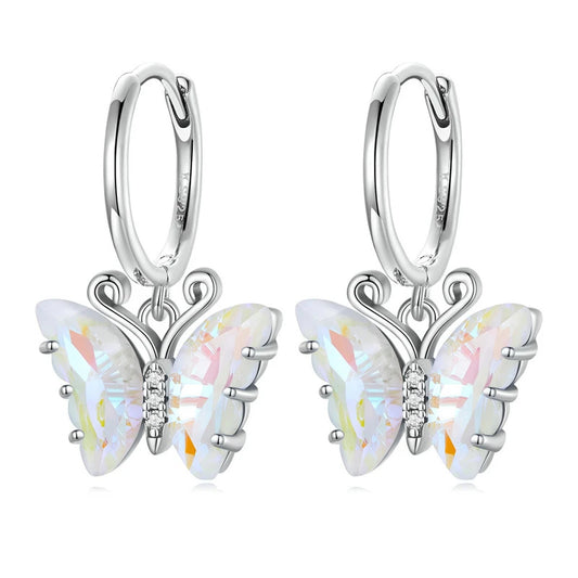 Pendientes Mariposa de Cristal Arcoiris