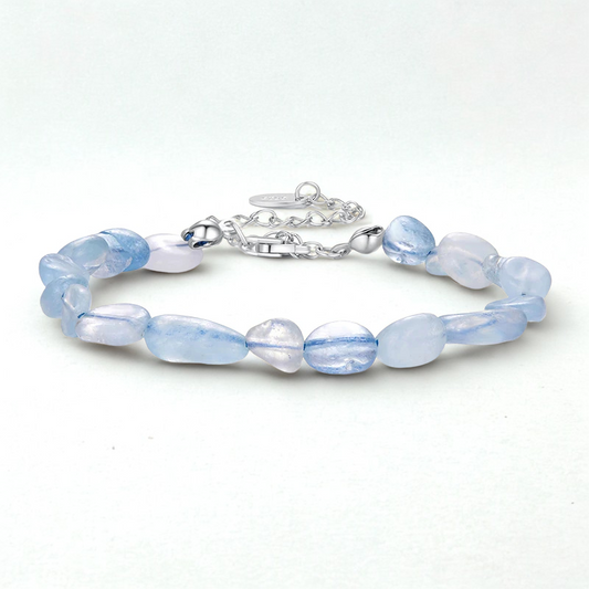 Pulsera Ajustable Cristales Azul