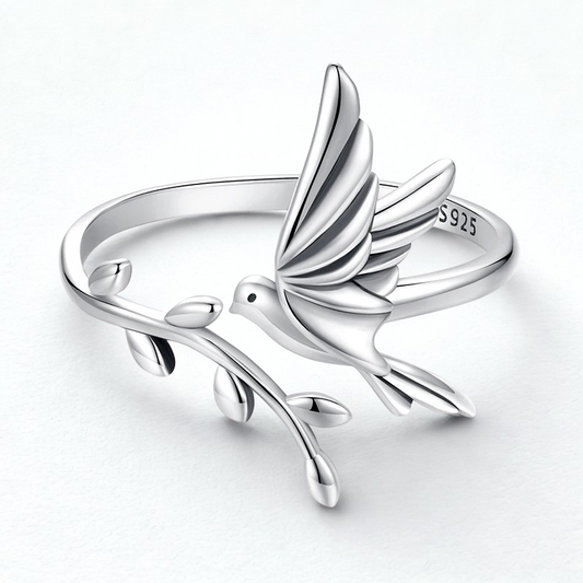 Anillo Ajustable Ave y Rama