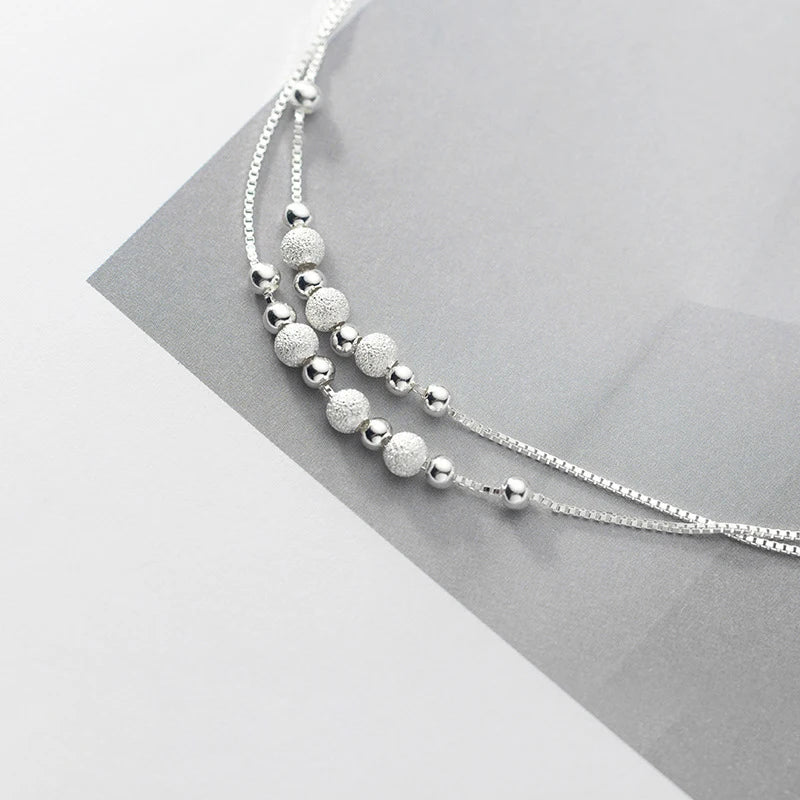 Tobillera Esferas de Plata
