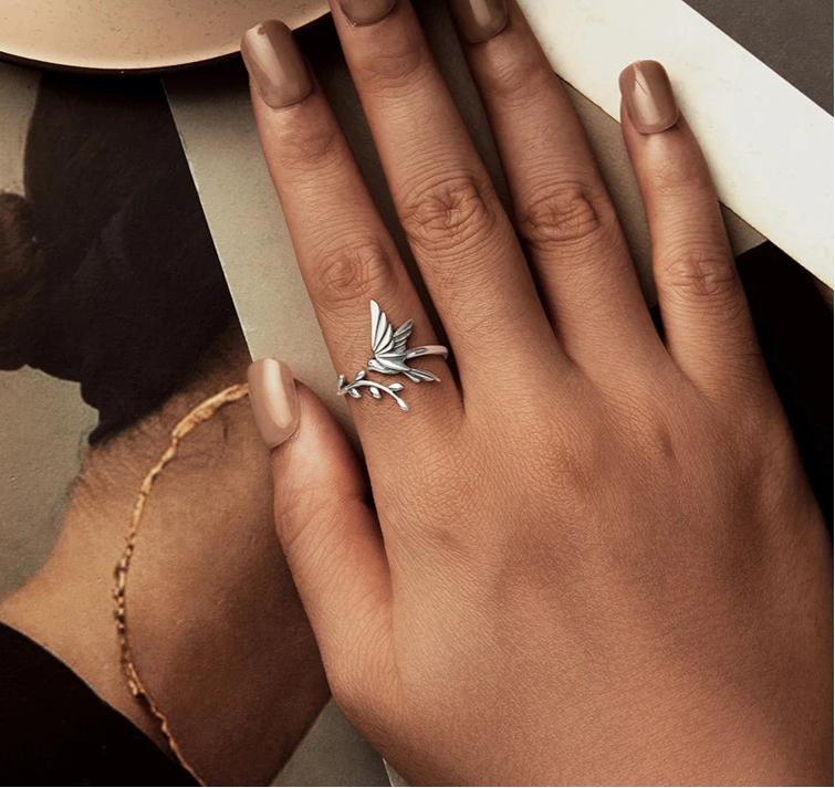 Anillo Ajustable Ave y Rama