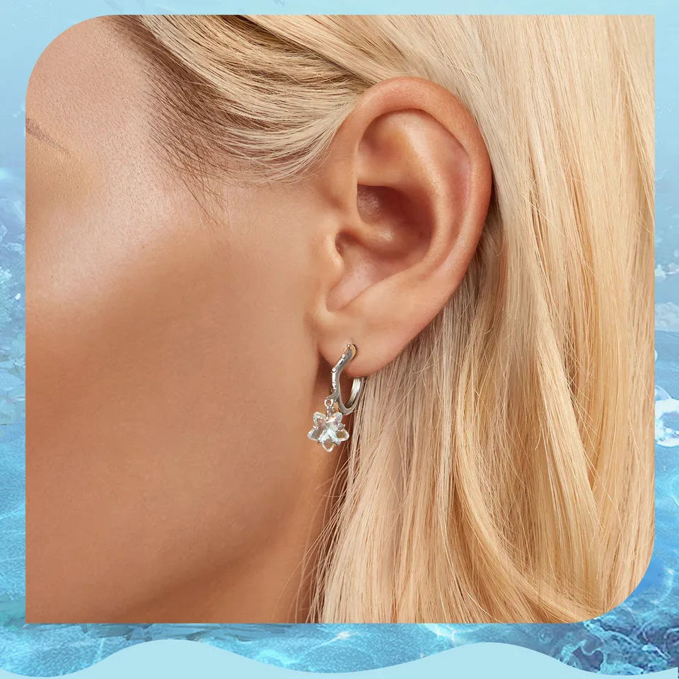 Pendientes Flor de Cristal Arcoíris
