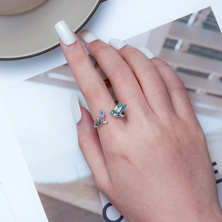 Anillo Ajustable Ave Floral