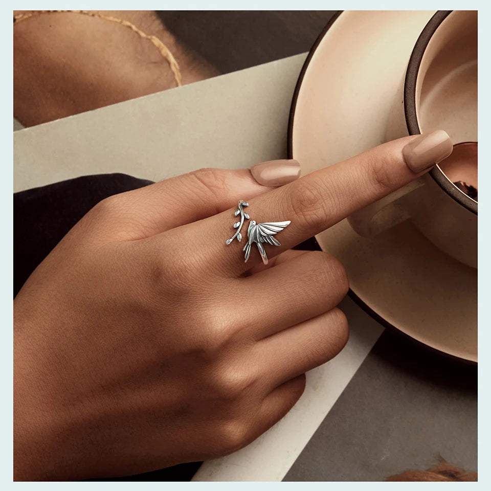 Anillo Ajustable Ave y Rama