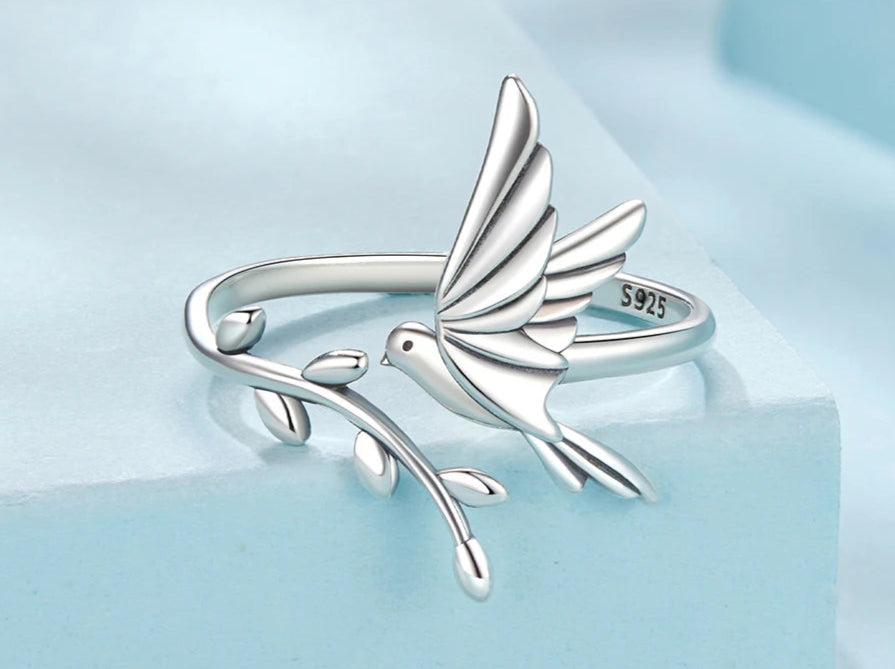 Anillo Ajustable Ave y Rama