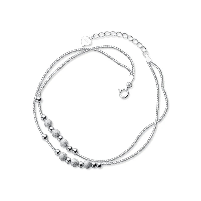 Tobillera Esferas de Plata