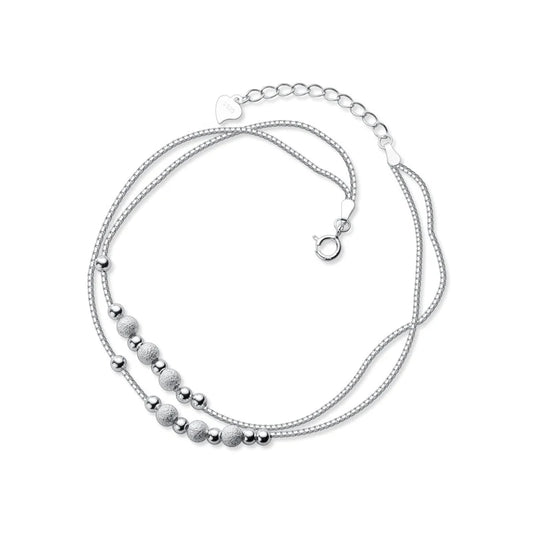 Tobillera Esferas de Plata