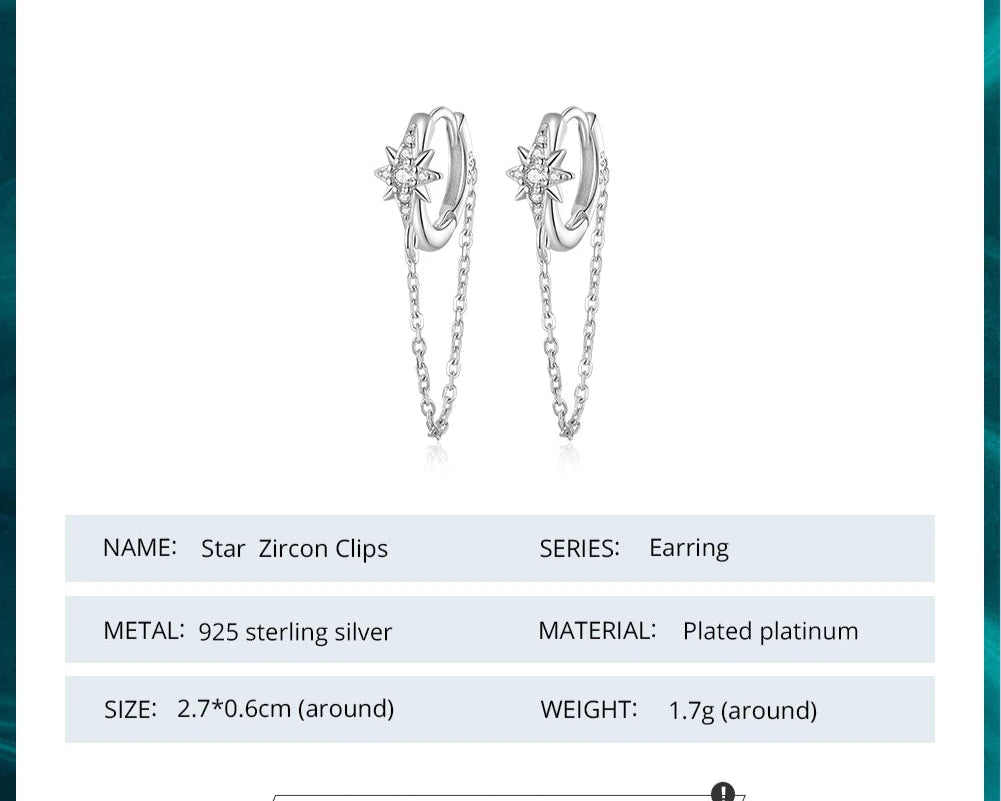Pendientes Estrela, Cadena y Zirconia