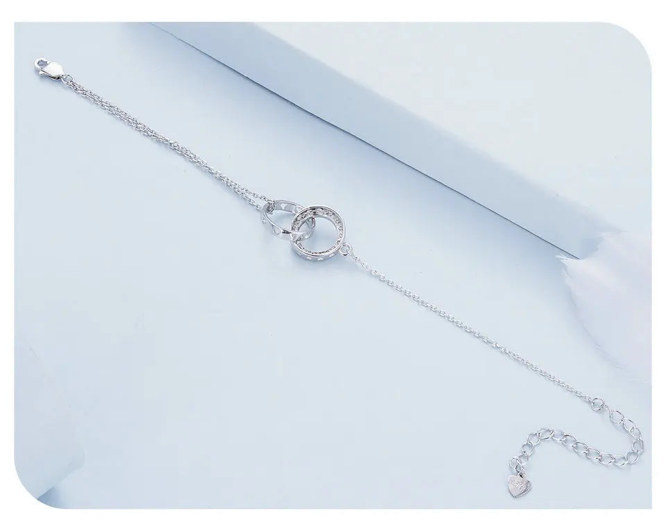 Pulsera Doble Aro con Zirconitas