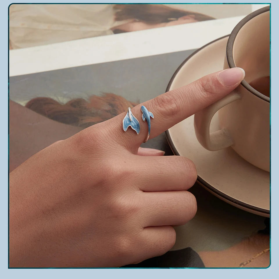 Anillo Ajustable Delfín Marino