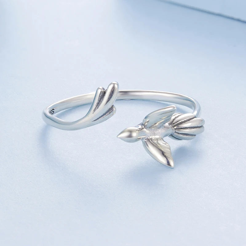Anillo Ajustable Ave de Plata
