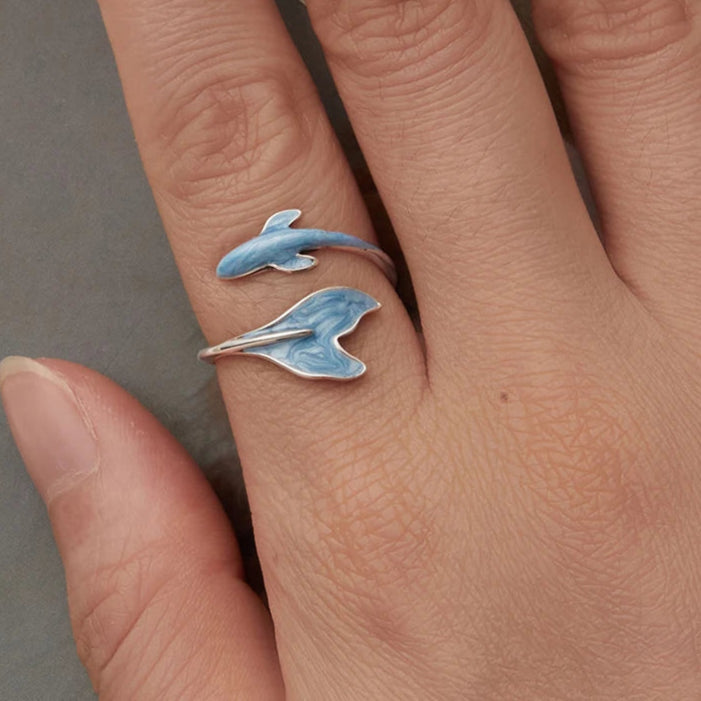 Anillo Ajustable Delfín Marino