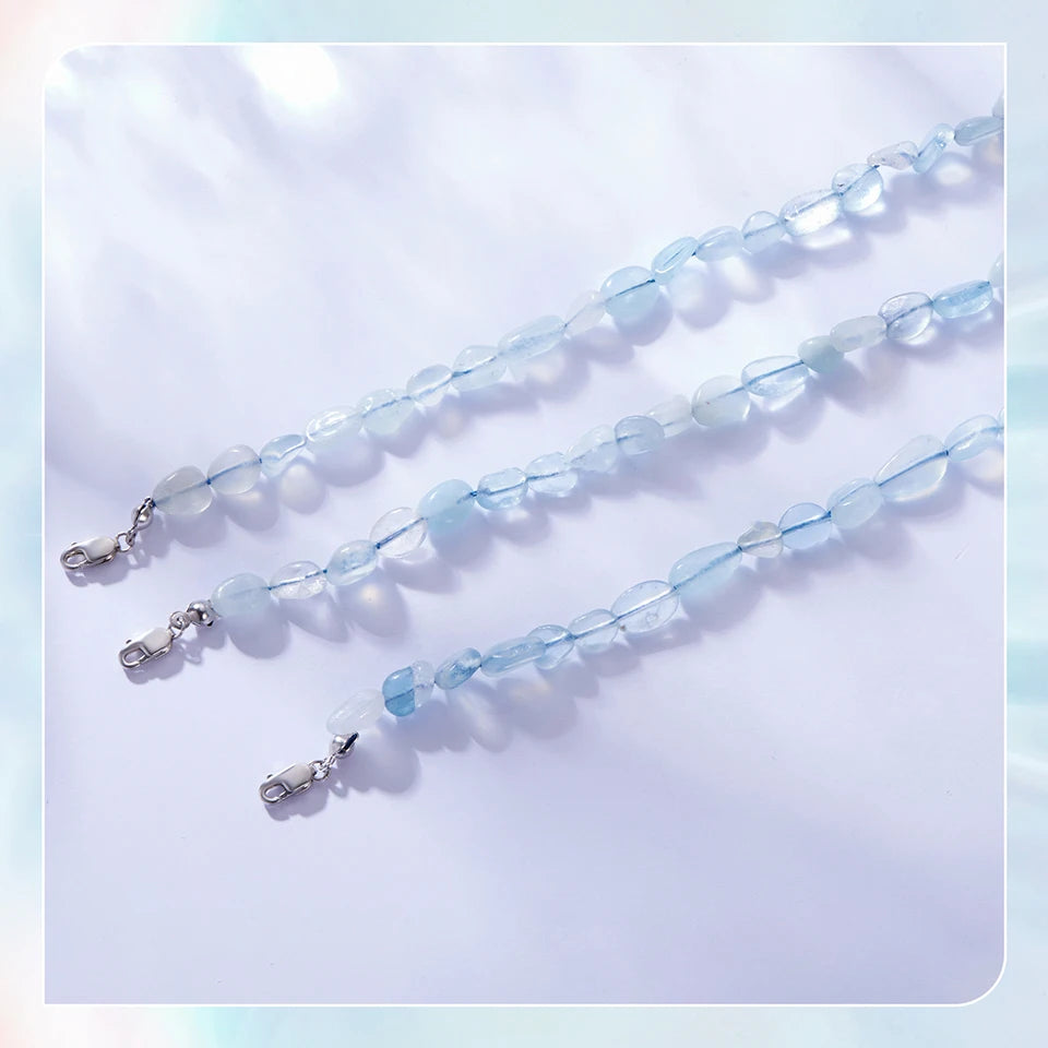 Pulsera Ajustable Cristales Azul