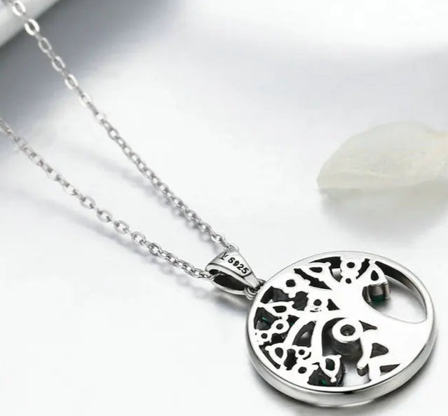 Collar Árbol de la Vida Zircones Verdes