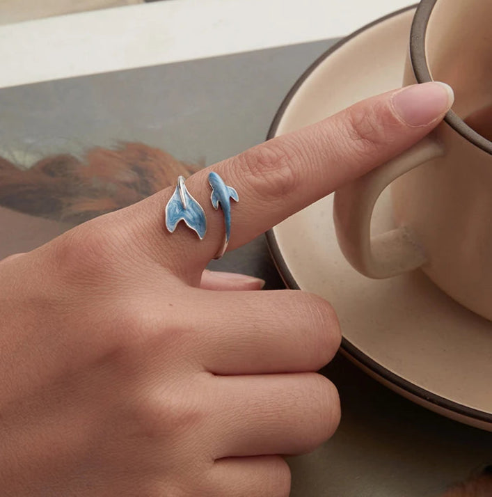 Anillo Ajustable Delfín Marino