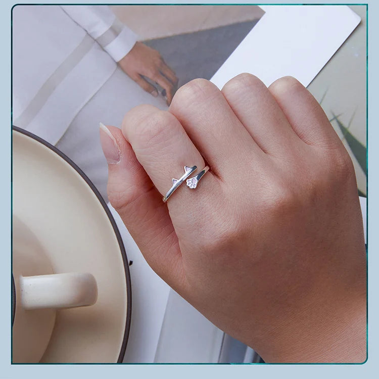 Anillo Ajustable Patitas de Gato