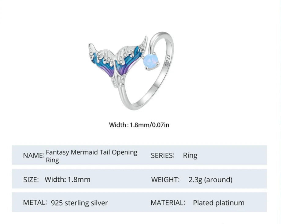 Anillo Ajustable Cola de Sirena
