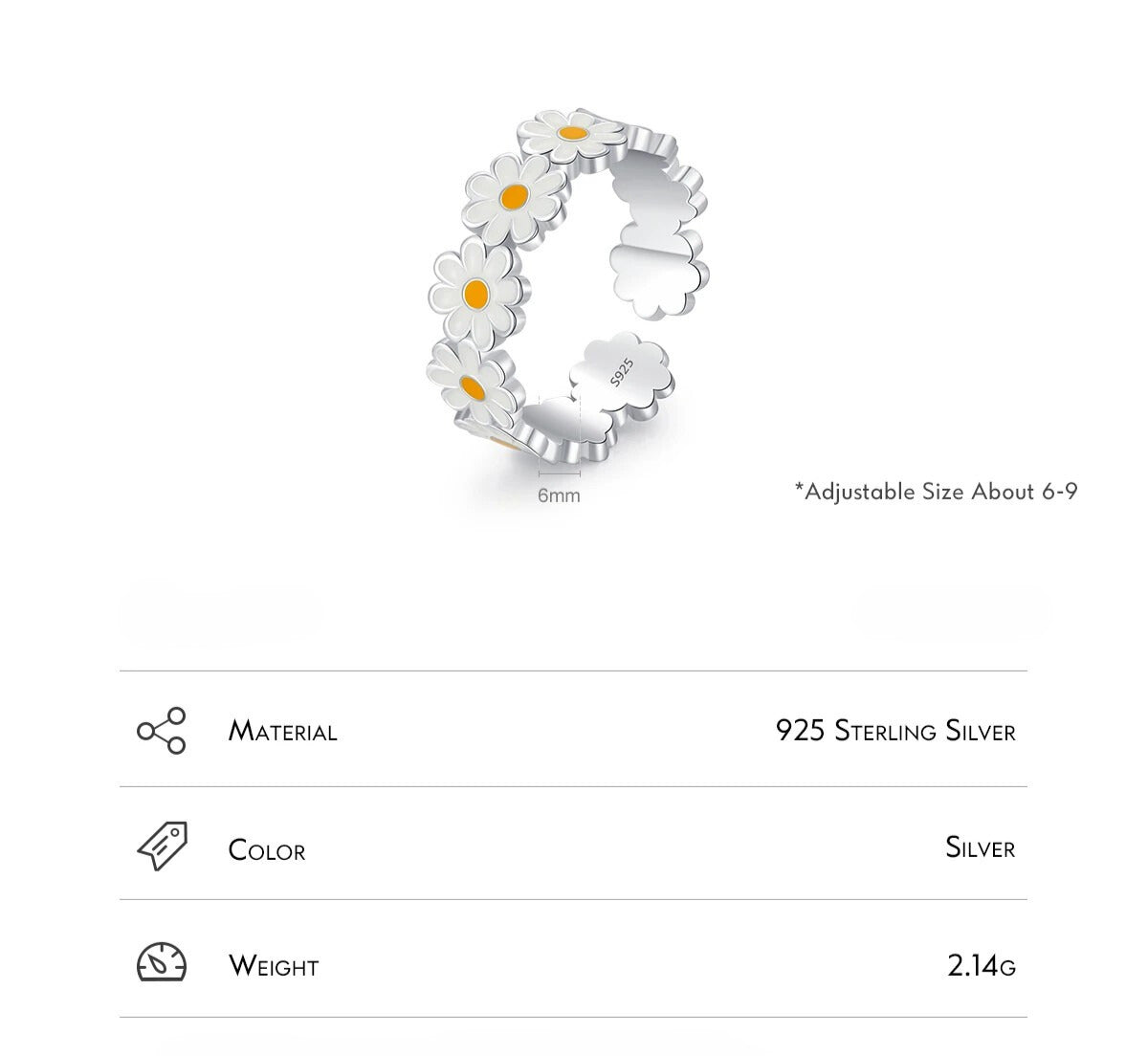 Anillo Ajustable Margaritas