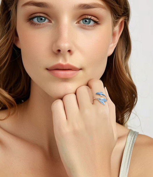 Anillo Ajustable Delfín Marino