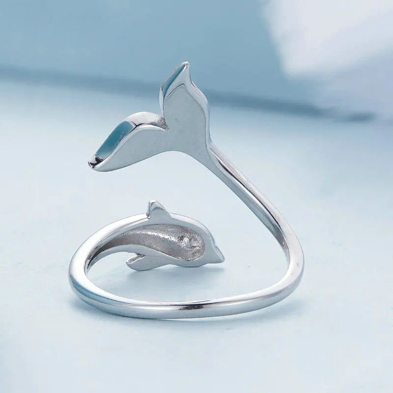Anillo Ajustable Delfín Arcoíris